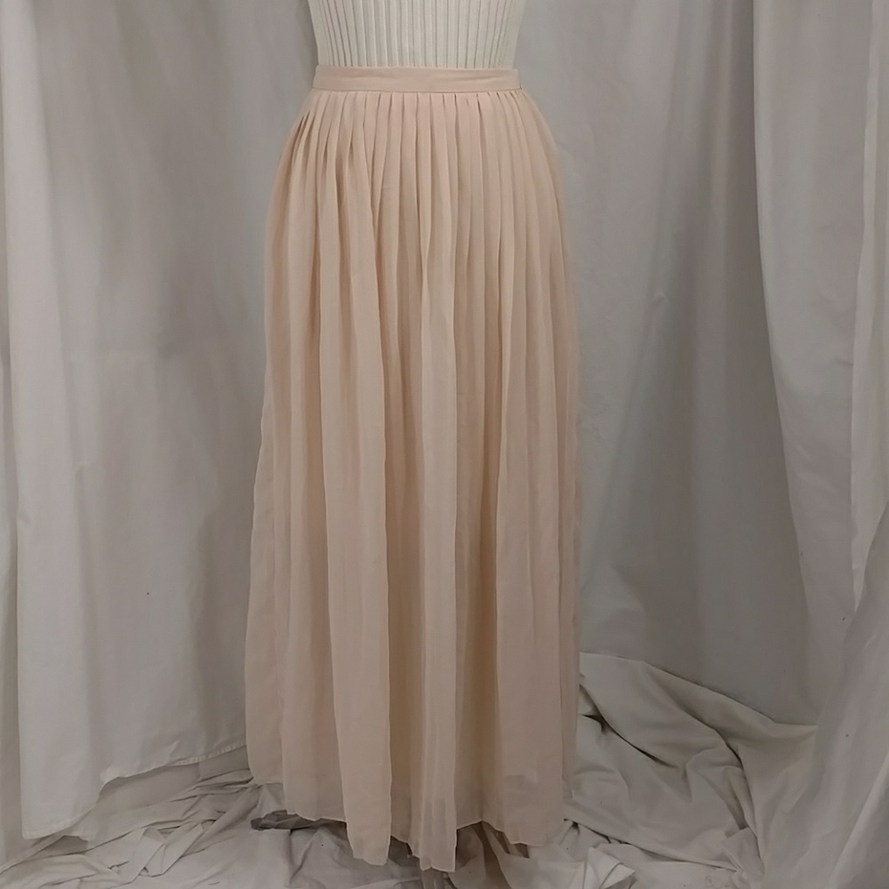 Blush Peach Pink Sheer Long Skirt Ethereal Quality